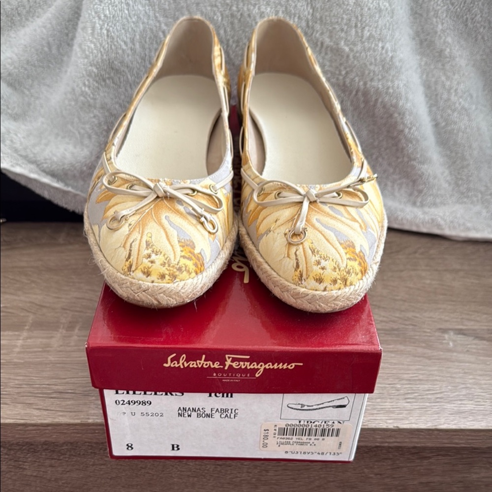 Salvatore Ferragamo Yellow Espadrilles Shoes